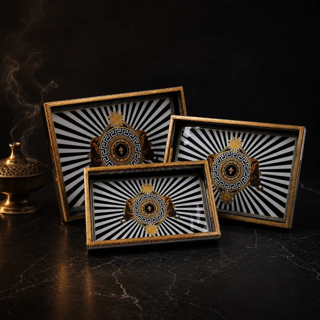Panther Printed Tray Set Of 3 1