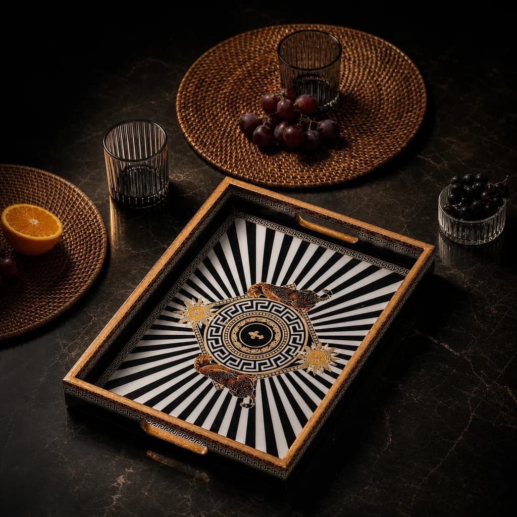 Panther Printed Rectangle Small Tray 1