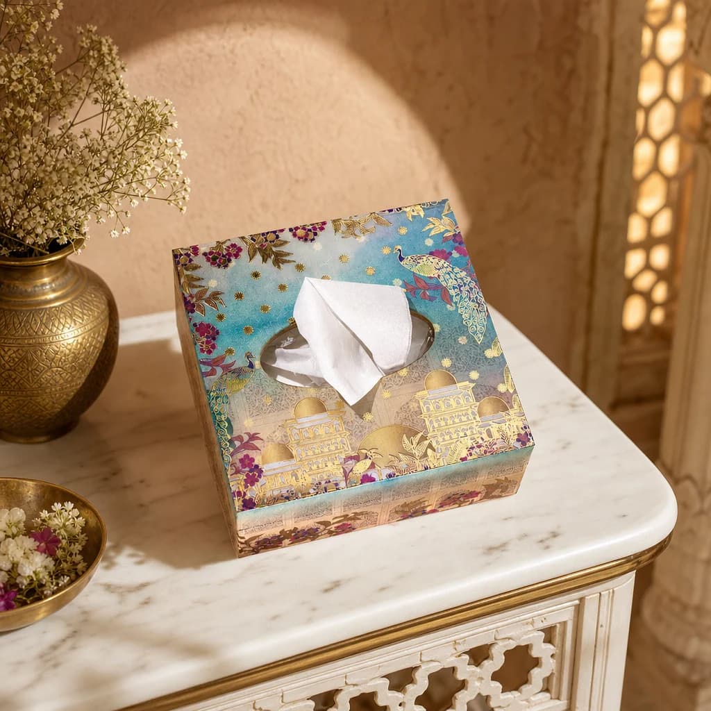 Mayura Small Square Tissue Holder With Magnet 1