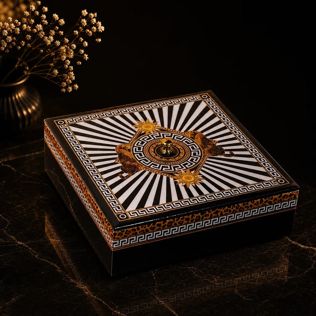 Panther Printed Square Box With Acrylic(8*8) 1
