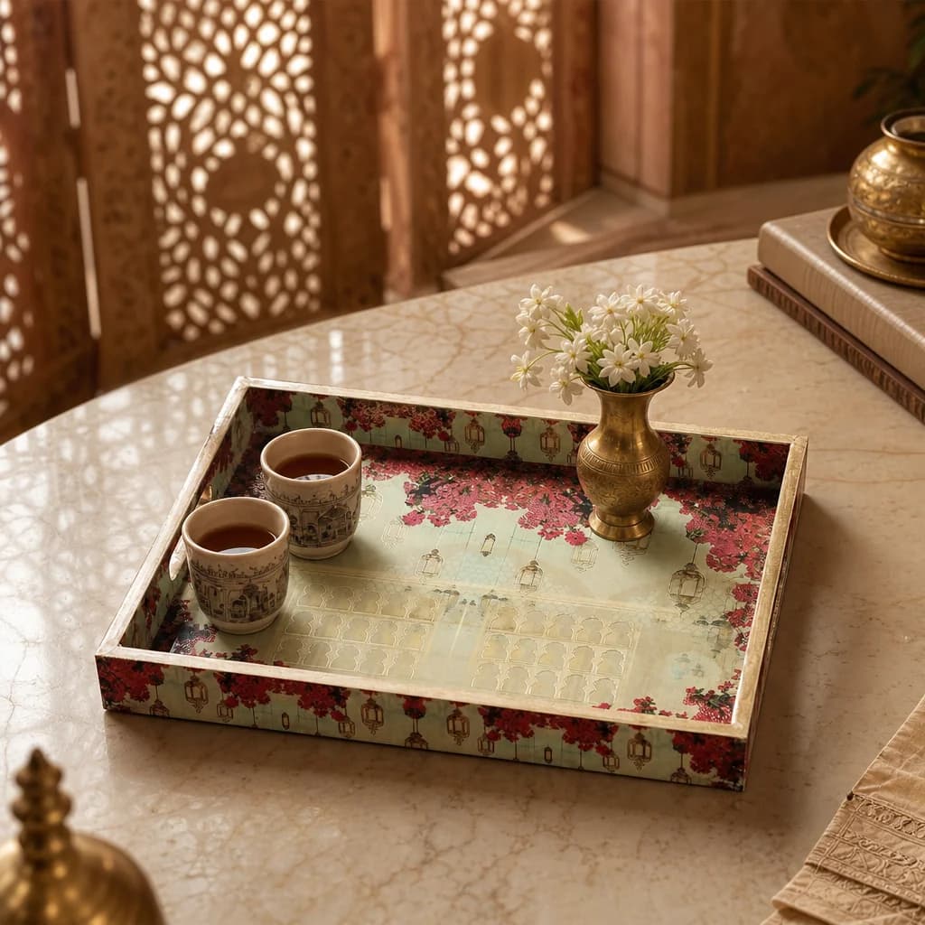 Botanica Rectangle Large Lacquer Tray 1