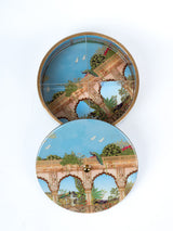 Jharoka Door Round Box With Acrylic