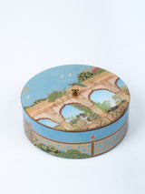 Jharoka Door Round Box With Acrylic