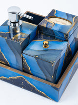 Blue Abstract Bath Set Of 5