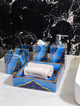 Blue Abstract Toiletry Combo Set Of 5