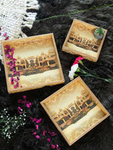 Afreen Set Of 3 Square Tray Set