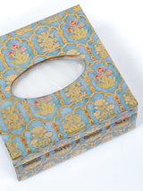 Blue Flower Printed Tissue Holder With Magnet