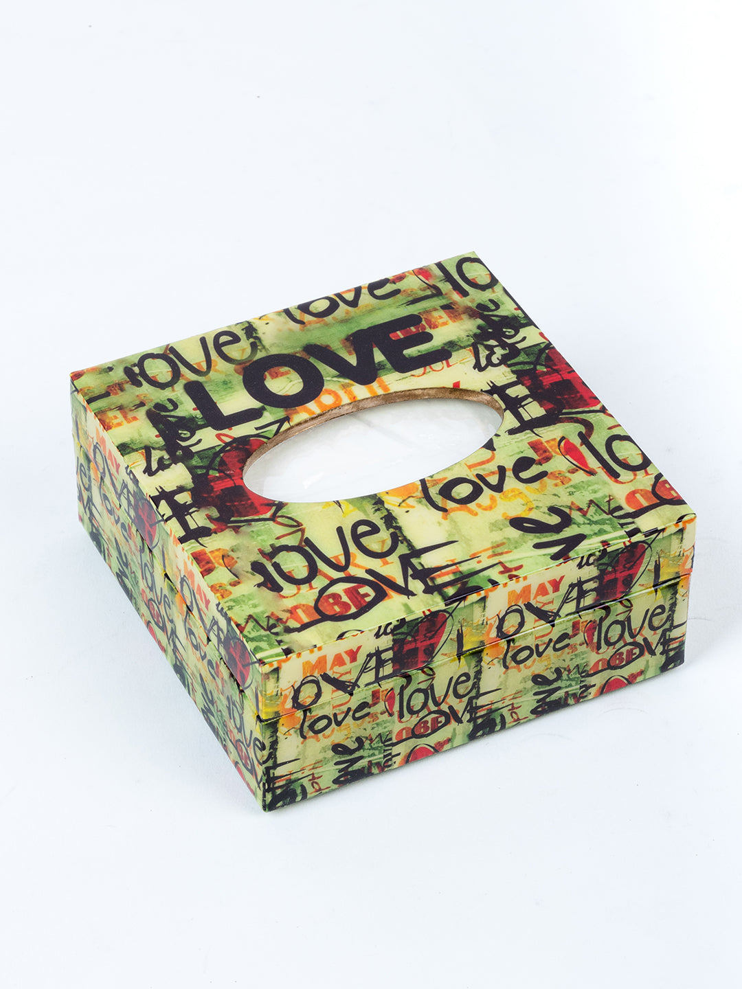 Multi Love Printed Tissue Holder With Magnet