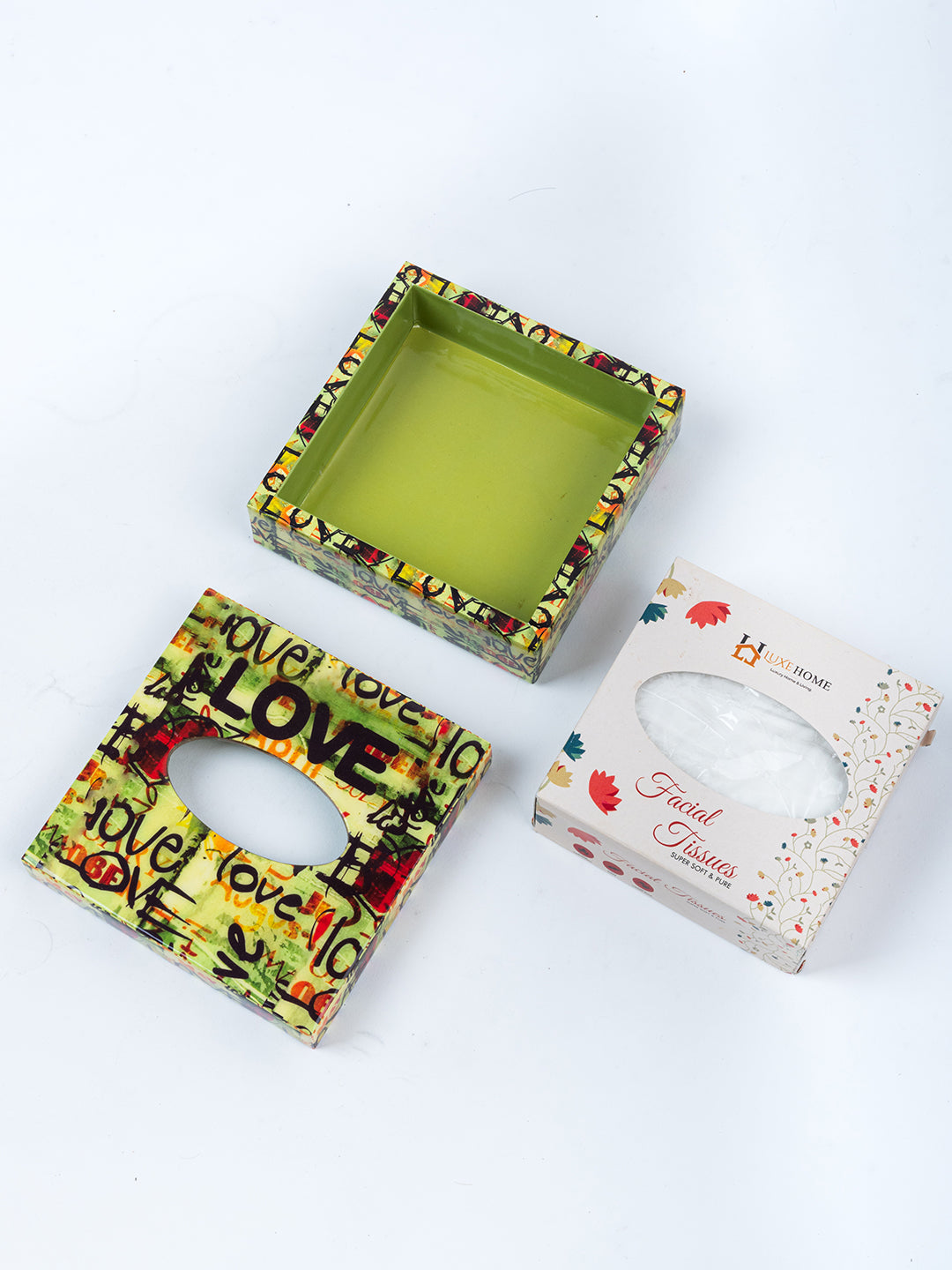 Multi Love Printed Tissue Holder With Magnet