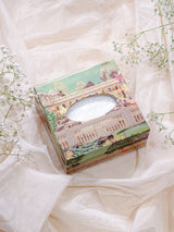 Grandeur Small Square  Printed Tissue Holder With Magnet