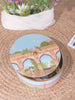 Jharoka Door Round Box With Acrylic